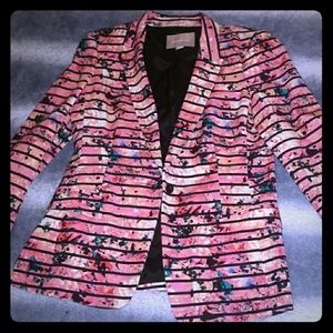 Banana Republic Pink Striped Blazer